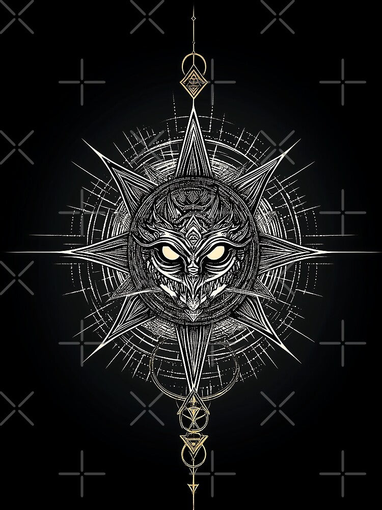 Mystical Geometric Design With Sacred Patterns by GoldenTealArts