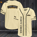 Forty Creek All Over Print Unisex Baseball Jersey - Light Yellow - lylyprint.com