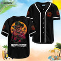 Freddy Krueger White Piping Baseball Jersey: Sleek & Stylish Horror-Inspired Apparel! - Aopprinter