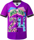 Personalized Purple Shirts Hip Hop 90S Fashion Custom Number Idea Gift For Fans Baseball Jersey