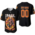 Phoenix Suns Chris Paul 00 Any Name Nba Players 3 D Personalized Baseball Jersey Nba Gift For Fans