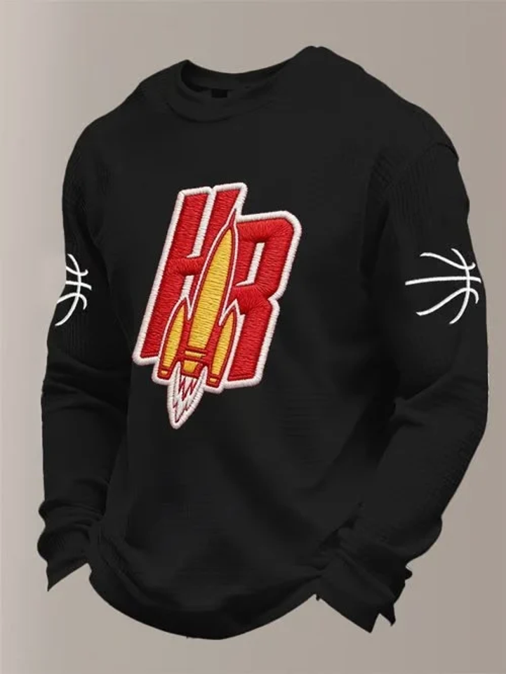 Houston Cougars Waffle Sweatshirt Basketball Shirts Game Day Fashion Houston Cougars Fans Gifts