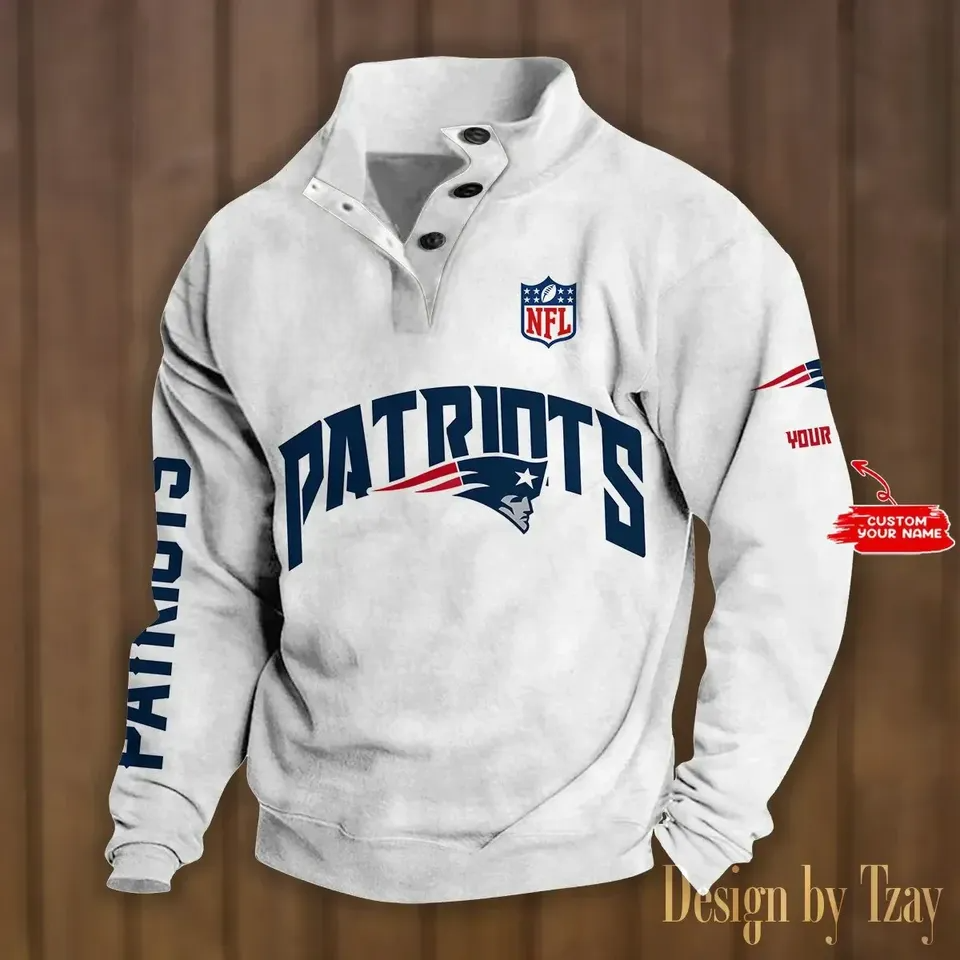 New En gland Patriots tand Collar Sweatshirts