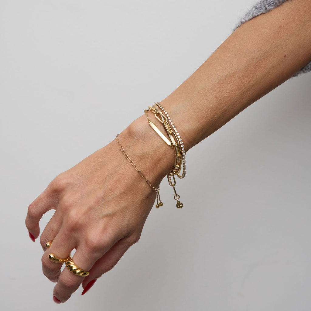 Gold Bar Bolo Bracelet