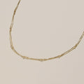 Gold Double Layer Saturn Chain Necklace