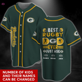 Green Bay Packers Baseball Jersey Shirt with Personalized Name - Aopprinter