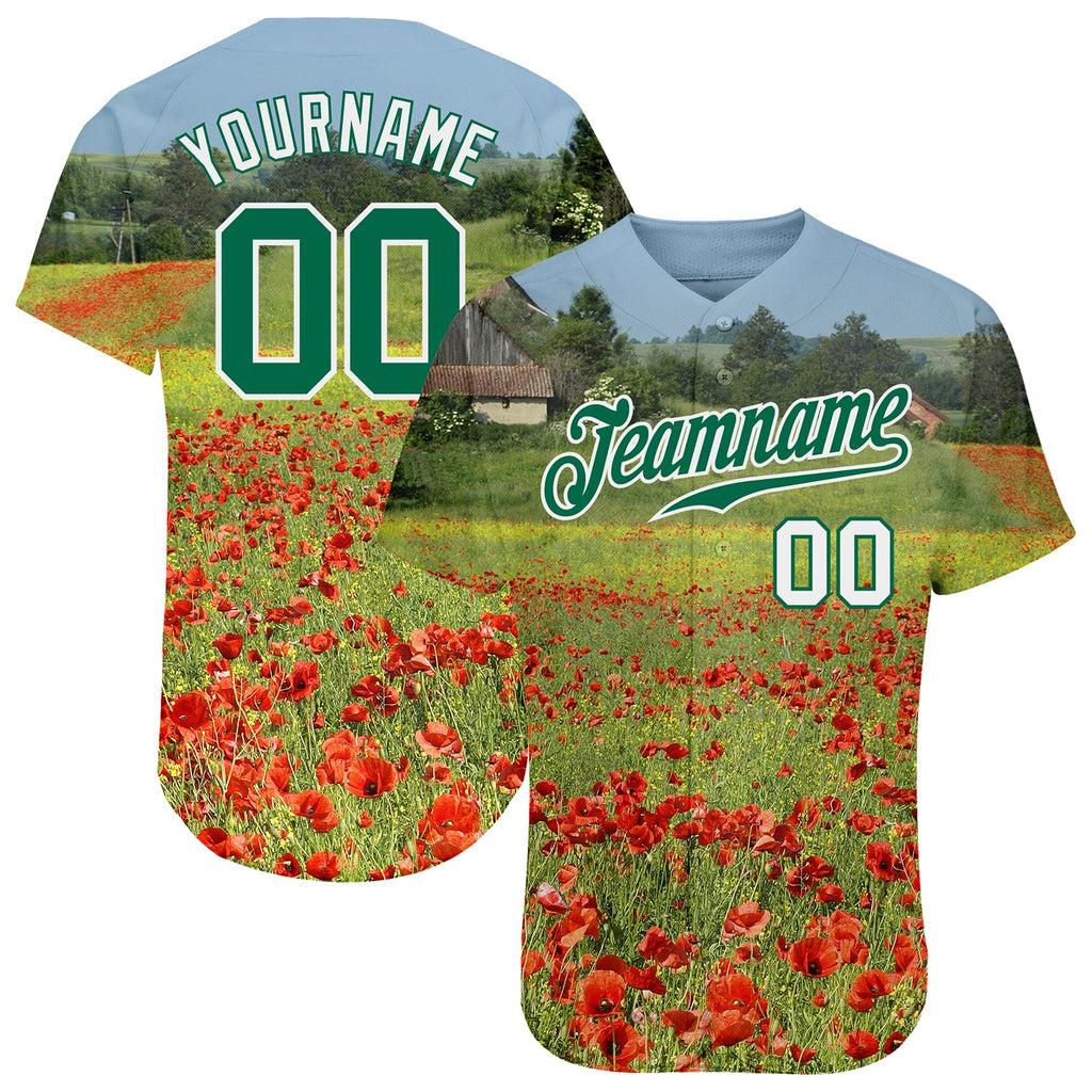 Custom Graffiti Pattern Red-Gold 3D Authentic Baseball Jersey