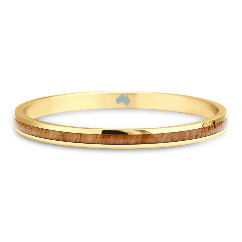 Gum Burl Bangle - Yellow Gold