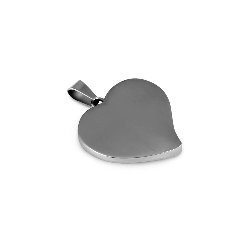 Gum Burl Heart Necklace - Gunmetal