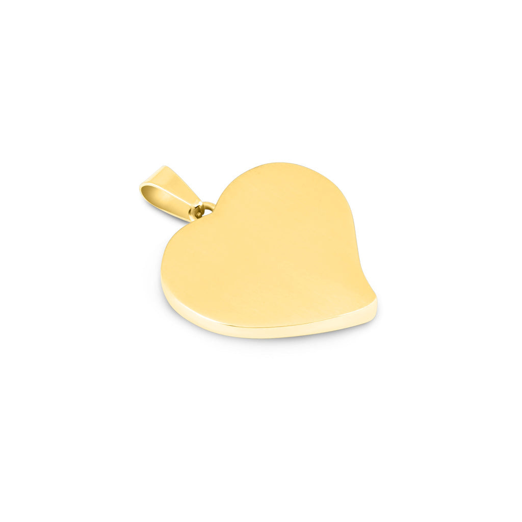 Gum Burl Heart Necklace - Yellow Gold