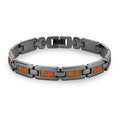 Gum Burl Men's Link Bracelet - Gunmetal