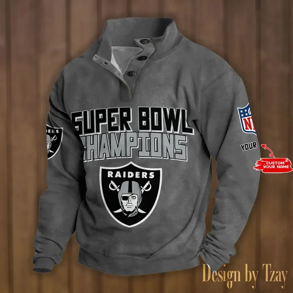 Las Vega s Raiders Stand Collar Sweatshirts