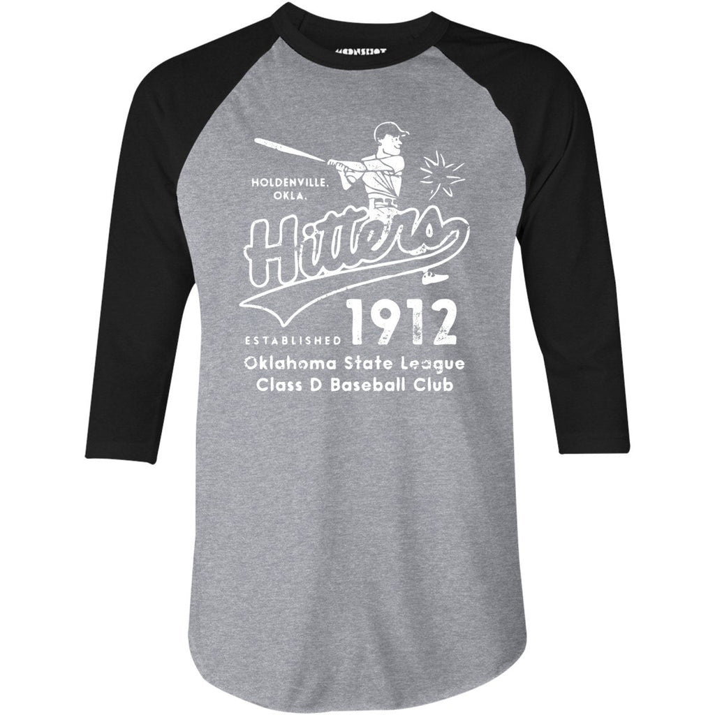 Holdenville Hitters - Oklahoma - Vintage Defunct Baseball Teams - 3/4 Sleeve Raglan