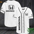 HONDA White and Black Baseball Jersey Shirt - lylyprint.com