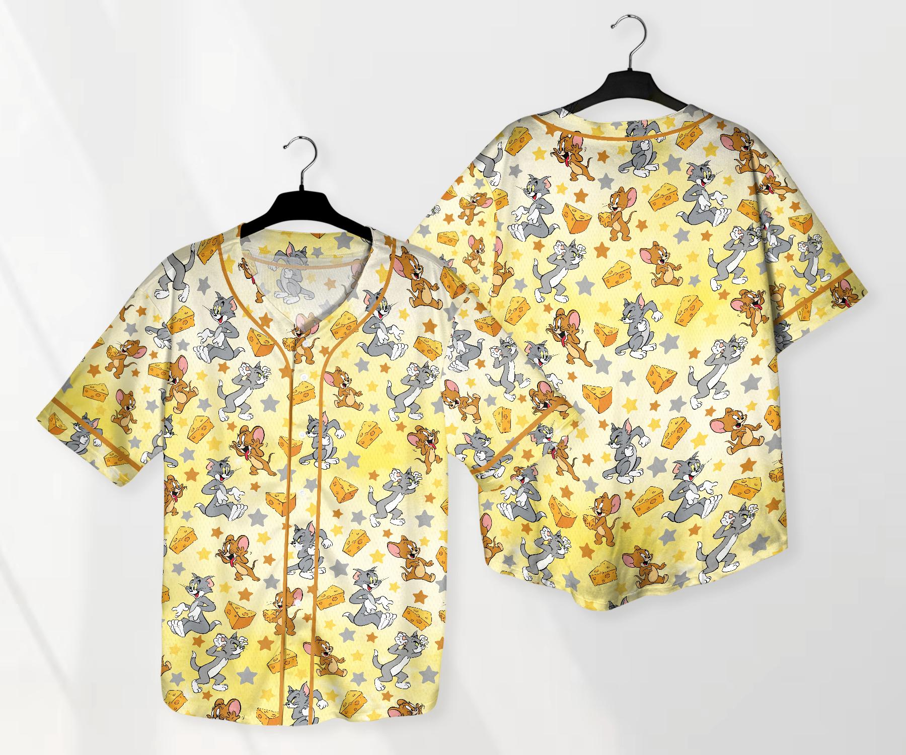 Tom And Jerry Jersey Tom And Jerry Shirt Cute Baseball Jersey Shirt Funny Jersey Shirt Tom Shirt Gifts