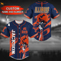 Illinois Fighting Illini Personalized Baseball Jersey - lylyprint.com