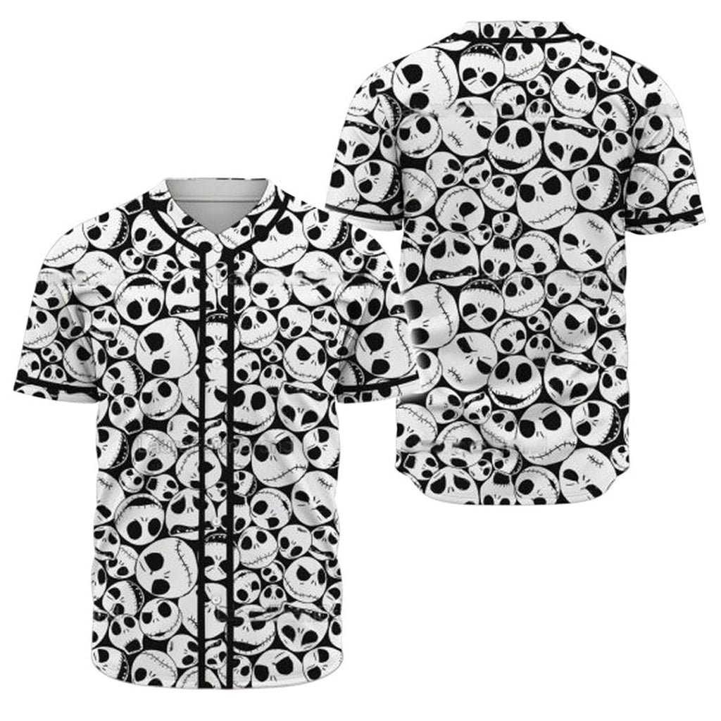 Jack Skellington Horror Movie Baseball Jersey - Gift for Men Women - Gift for Men Women - lylyprint.com