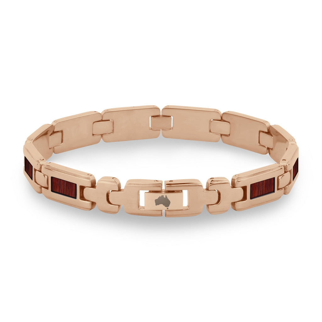 Jarrah Men's Link Bracelet - Rose Gold