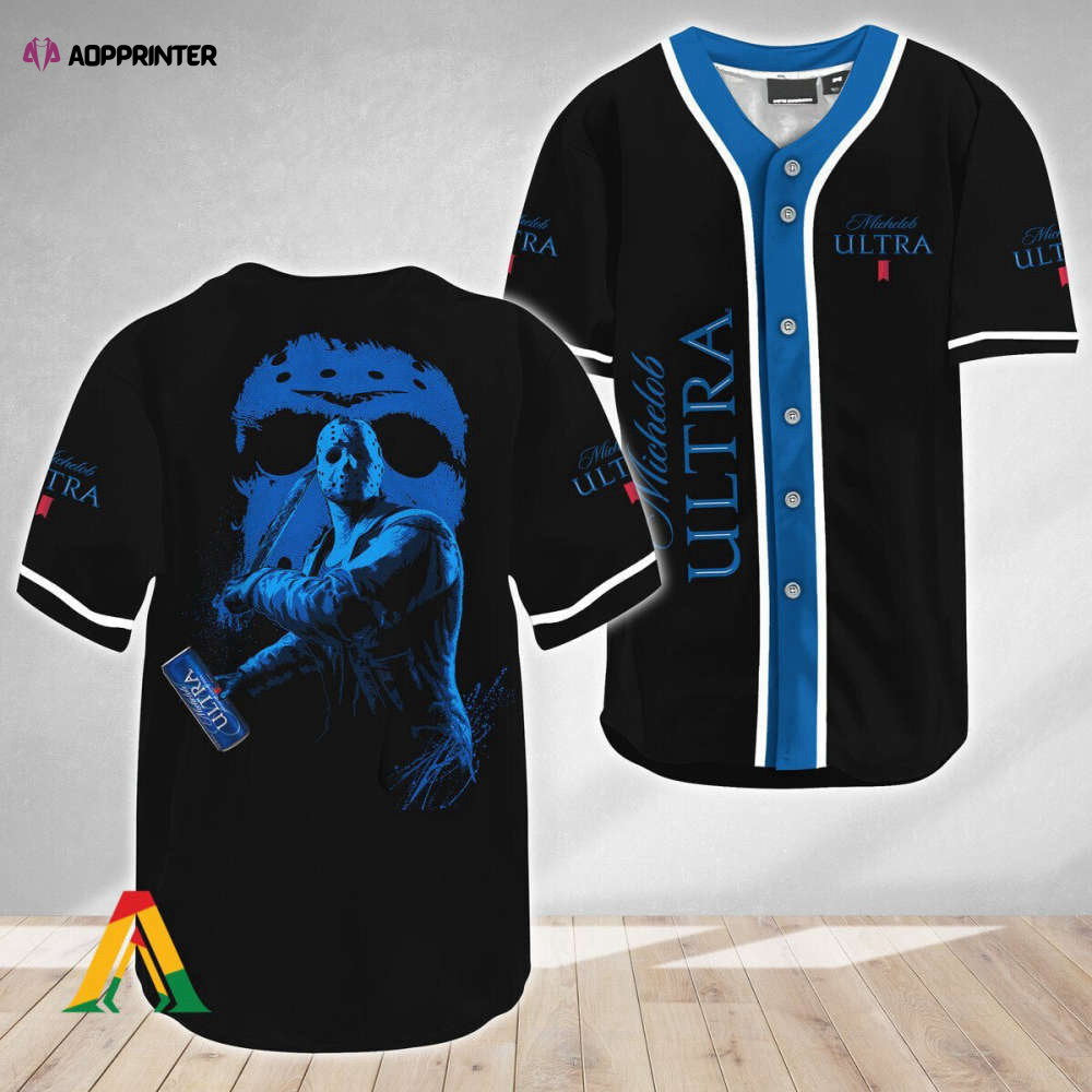 Jason Voorhees Friday The 13th Michelob ULTRA Baseball Jersey - Aopprinter