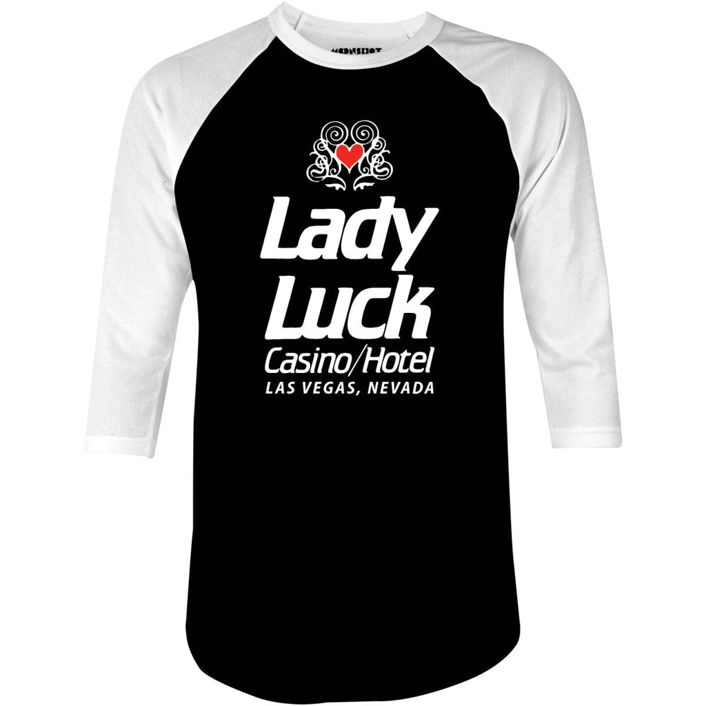Lady Luck Casino & Hotel - Vintage Las Vegas - 3/4 Sleeve Raglan