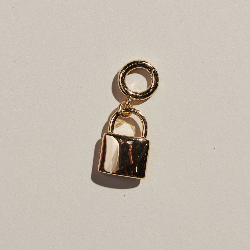 Gold Lock Charm
