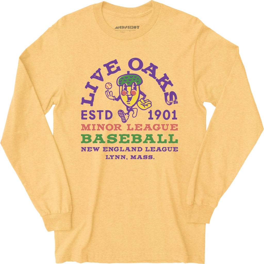 Lynn Live Oaks - Massachusetts - Vintage Defunct Baseball Teams - Long Sleeve