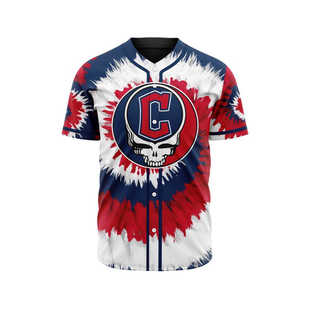 MLB Cleveland Guardians Special Grateful Dead Design Baseball Jersey Gift for Men Women - Bafud