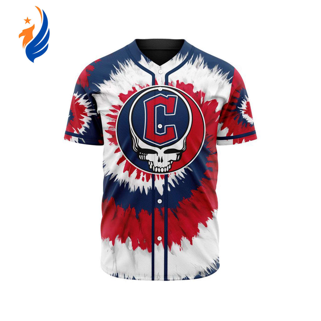MLB Cleveland Guardians Special Grateful Dead Design Baseball Jersey Gift for Men Women - Bafud