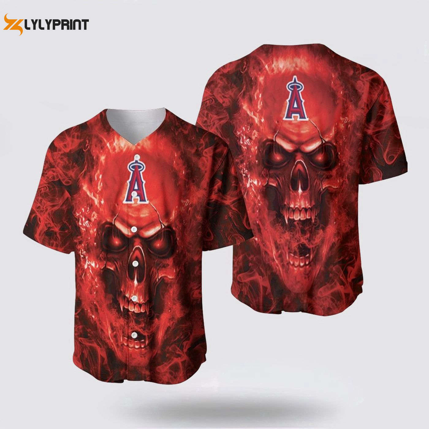Los Angeles Angels Baseball Jersey Skull: Stylish Fusion of Sportiness & Personal Flair for MLB Fans - Gift for Men Women - lylyprint.com