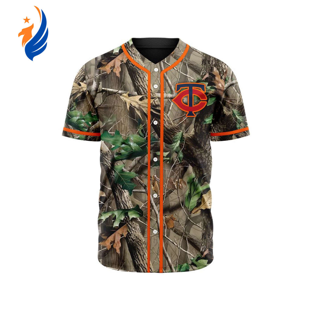 MLB Minnesota Twins Special Realtree Camo Hunting Baseball Jersey Gift for Men Women - Bafud