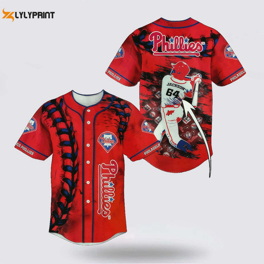 Custom MLB Philadelphia Phillies Full-Print Jersey - Personalized Name & Number for Passionate Fans - lylyprint.com