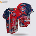 Show Your Fan Spirit with MLB Phillies US Flag Baseball Jersey - Perfect for Philadelphia Baseball Fans! - Gift for Men Women - lylyprint.com