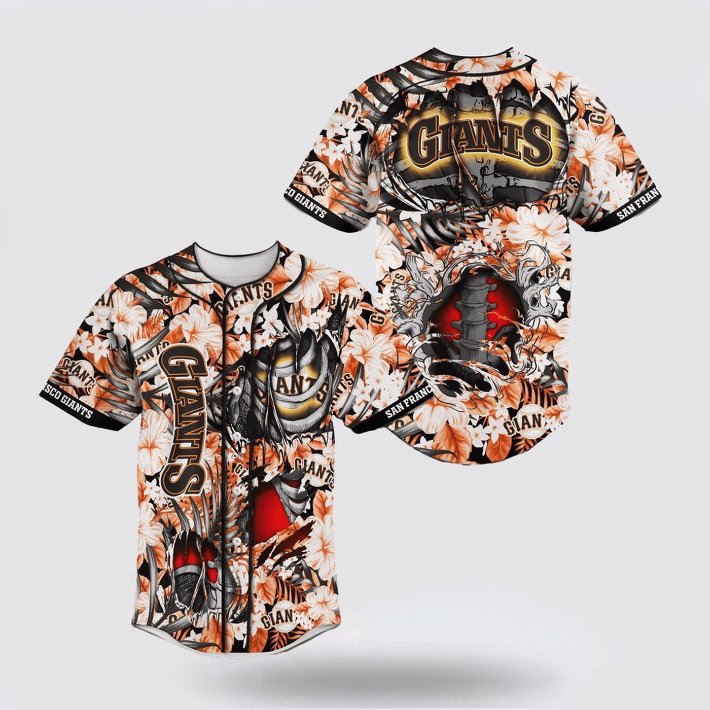 MLB San Francisco Giants Skeleton Baseball Jersey - Perfect for Die-Hard Fans! - Gift for Men Women - lylyprint.com
