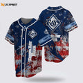 Show your support with MLB Tampa Bay Rays Baseball Jersey featuring US Flag - Perfect for Fans! - Gift for Men Women - lylyprint.com