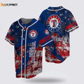 Show Your Patriotism with MLB Texas Rangers Baseball Jersey - US Flag Design for True Fans! - Gift for Men Women - lylyprint.com