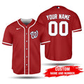 MLB Washington Nationals Custom Name Number 2023 Alternate Jersey Red Baseball Jersey Unisex Shirt, Gift For Men And Women - Aopprinter