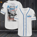 Natural Light Skull USA Flag All Over Print Unisex Baseball Jersey - lylyprint.com