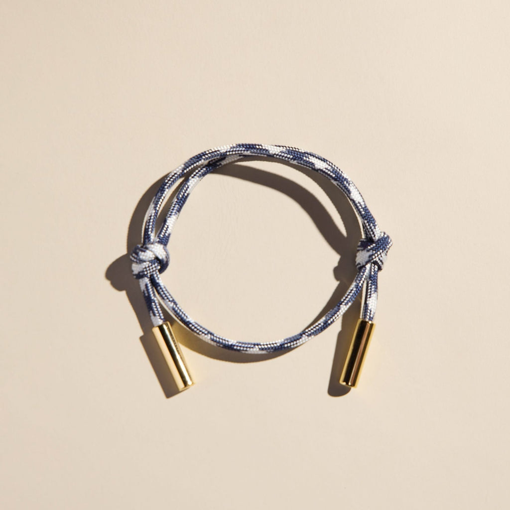 Navy & White Cord Bracelet