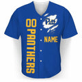 NCAA Pittsburgh Panthers Custom Name Number Blue Baseball Jersey Unisex Shirt, Gift For Men And Women - Aopprinter