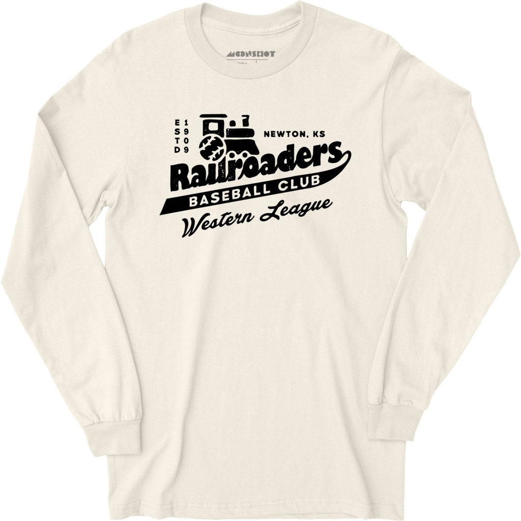 Newton Railroaders - Kansas - Vintage Defunct Baseball Teams - Long Sleeve