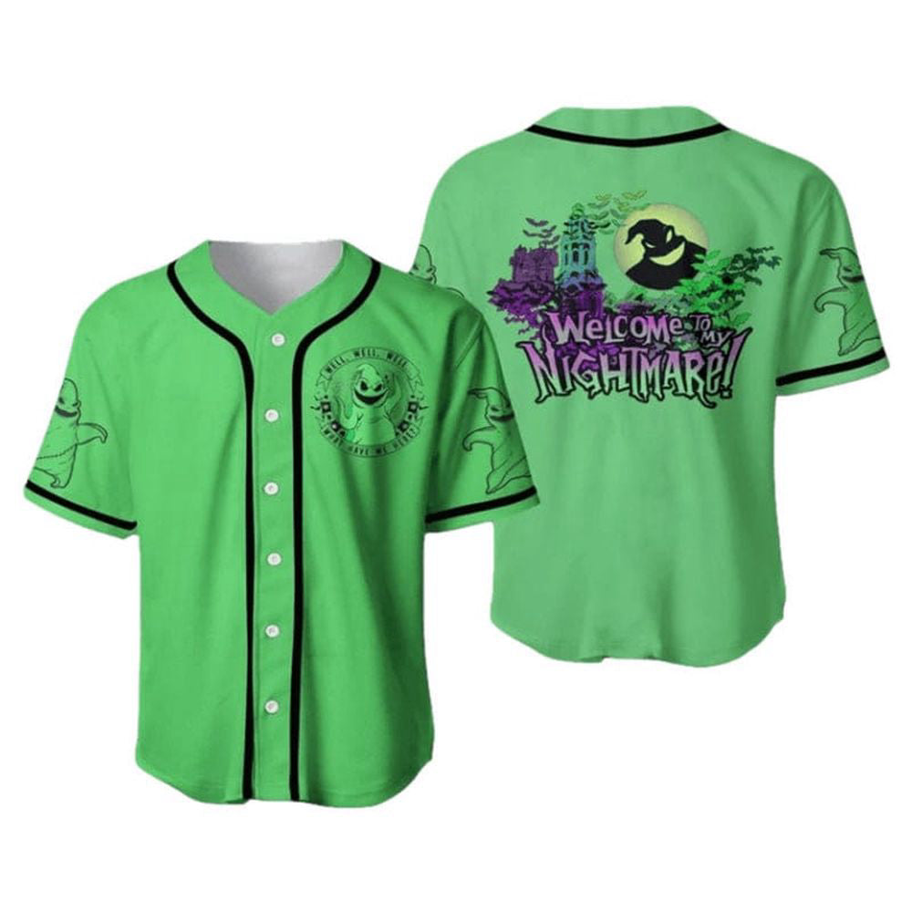 Oogie Boogie Nightmare Baseball Jersey: Welcome to the Dark Side with this Engaging & Stylish Apparel! - Bafud