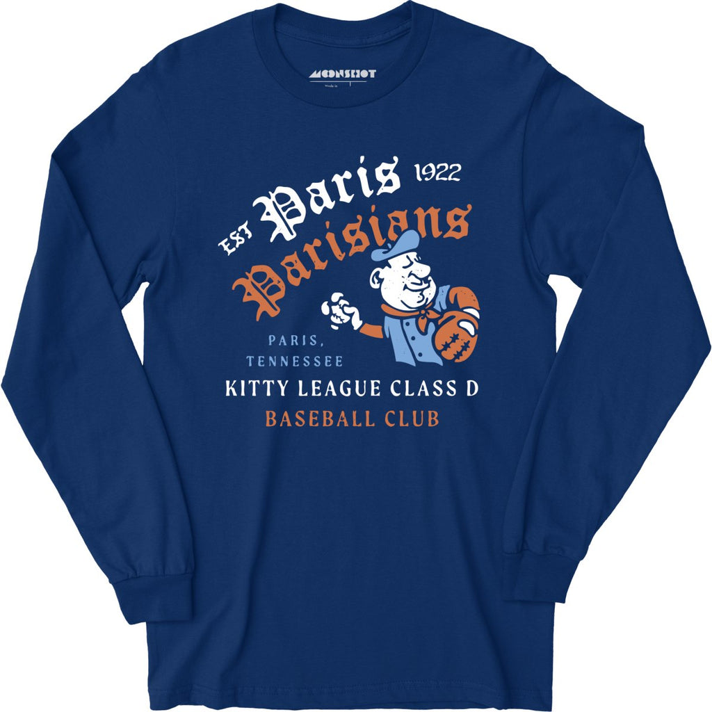 Paris Parisians - Tennessee - Vintage Defunct Baseball Teams - Long Sleeve