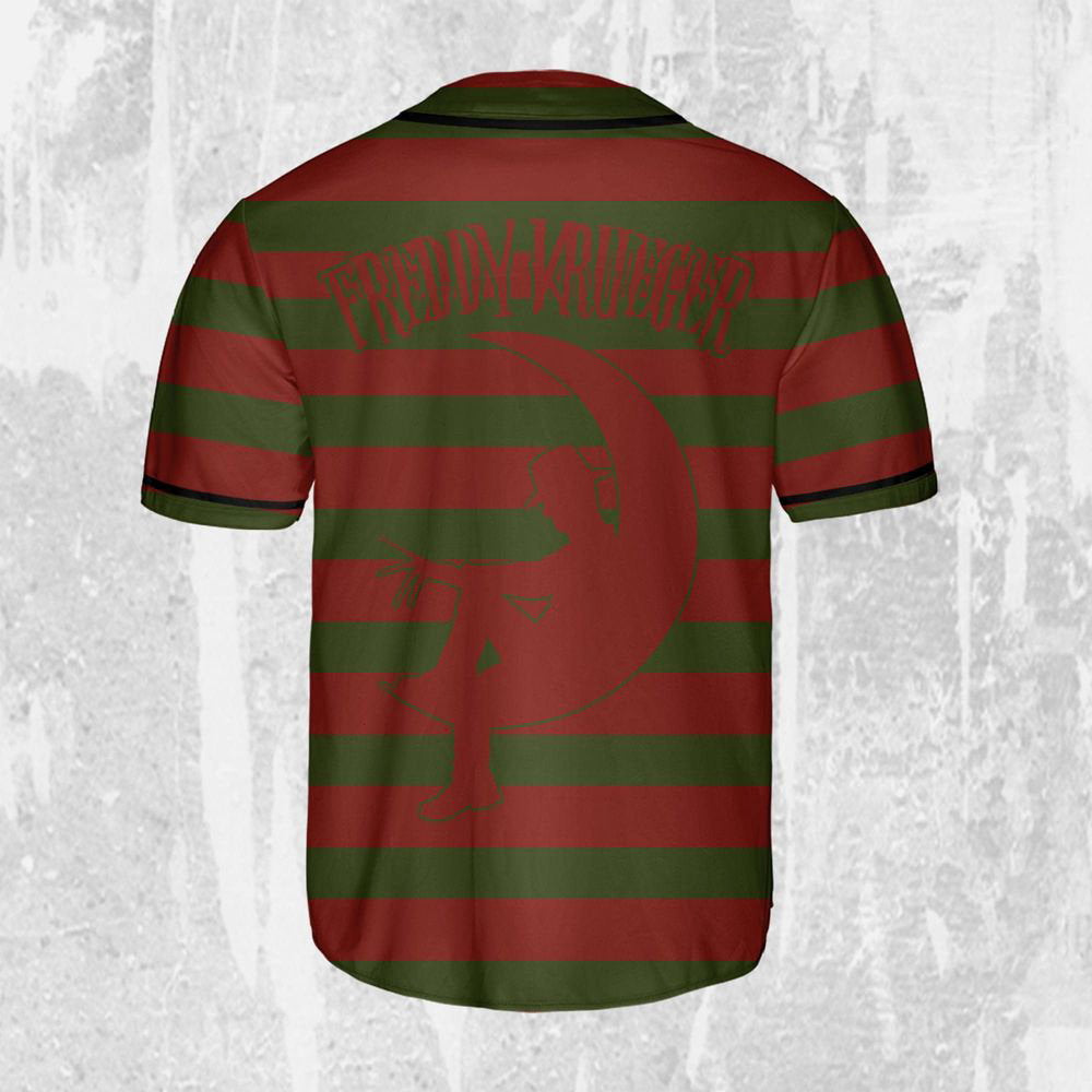Personalize Freddy Krueger Nightmare Cosplay Jersey, Horror Jersey, Freddy Baseball Jersey - lylyprint.com
