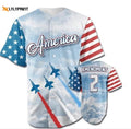 Premium Personalized America USA Flag Plane 3D Baseball Jersey – Perfect Gift for Men & Women - lylyprint.com