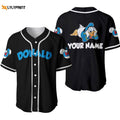 Personalized Blue Chilling Donald Duck All Over Print Baseball Jersey - lylyprint.com