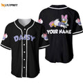 Personalized Cute Purple Daisy Duck All Over Print Baseball Jersey - lylyprint.com