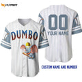 Personalized Dumbo The Flying Elephant All Over Print Pinstripe Baseball Jersey - lylyprint.com