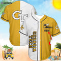 Personalized Georgia Tech Yellow Jackets Baseball Jersey - Aopprinter
