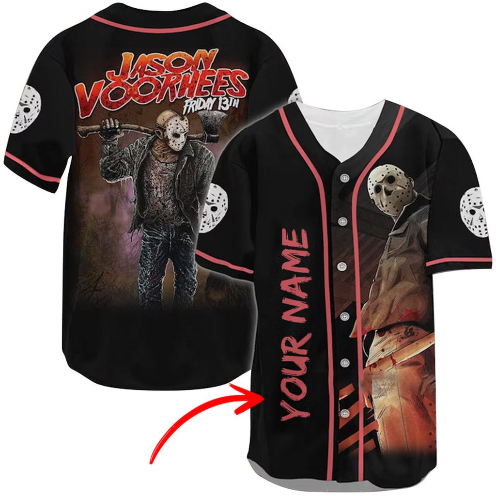 Personalized Jason Voorhees Baseball Jersey - Gift for Men Women - Gift for Men Women - lylyprint.com
