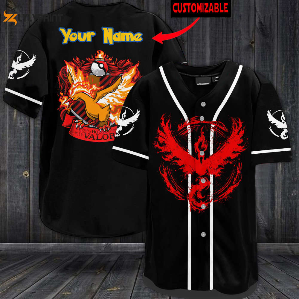 Personalized Moltres House Valor Baseball Jersey - lylyprint.com